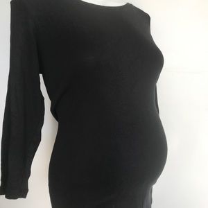 Gap Maternity Long Sleeve T-shirt Comfy Black Top